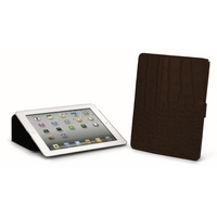 Giorgio Fedon 1919 iPad 2/3 Holder in Crocodile-Grained Cowhide in Black