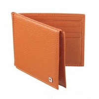 Giorgio Fedon 1919 Leather Wallet with Clip for Banknotes and 2 Credit Card Slots in Orange