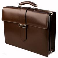 Giorgio Fedon 1919 Palmellato-grained Cowhide Leather Briefcase Brown