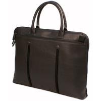 Giorgio Fedon 1919 Web-File-Doc Slimline Briefcase Grey Brown