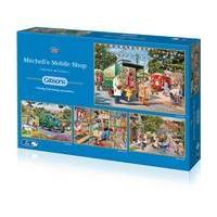 gibsons mitchells mobile shop jigsaw puzzle 500 pieces 4 pack