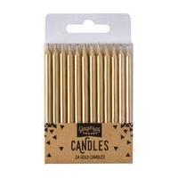 Ginger Ray Gold Birthday Candles 24 Pack