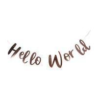 Ginger Ray Rose Gold Hello World Bunting 2m