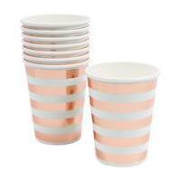 Ginger Ray Hello World Mint and Rose Gold Paper Cups 8 Pack