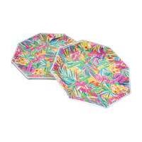 Ginger Ray Hot Summer Iridescent Tropical Print Paper Plates 8 Pack