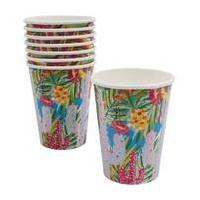 Ginger Ray Hot Summer Iridescent Cactus and Palm Paper Cups 8 Pack