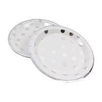Ginger Ray Silver Polka Dot Paper Plates 8 Pack