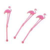 Ginger Ray Tropical Flamingo Drinks Stirrers 15 Pack