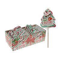 giant christmas tree lollypop on wooden stick