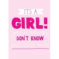 Girl Don\'t Know | New Baby Card