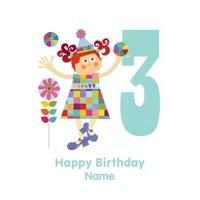 Girl 3 | Children\'s Birthday Card