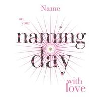 girl naming personalised naming day card