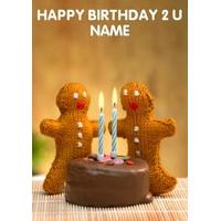 Gingerbread Men | Knit and Purl Birthday Card