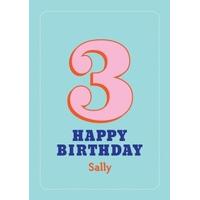 Girls 3rd | Third Birthday Card