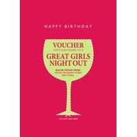 girls night voucher | personalised birthday card