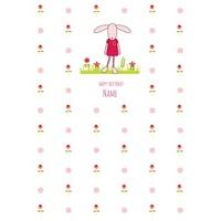 Girl Bunny | Birthday Card | OM1019