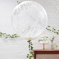 Giant White Confetti Party Balloons