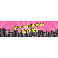 Girl Pop Personalised Party Banner