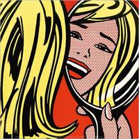 Girl With Mirror (detail) By Roy Lichtenstein