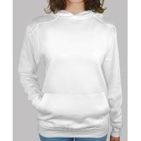 girl sweater with hood, rear white logo black ikurriña handi