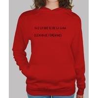 girl, jersey hooded red