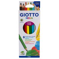 giotto mega hexagonal pencils pack of 8