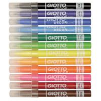 Giotto Textile Fibre Pens - Pack of 12