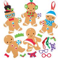 gingerbread man mix match decoration kits pack of 30
