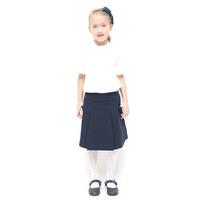 Girls Drop Waist Pleated School Skirt With Adjustable Waist - Navy - Infant