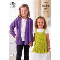 Girl\'s Cardigan & Top in King Cole Bamboo Cotton DK (3349)