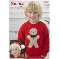 gingerbread sweater and hat in peter pan dk p1173 digital version