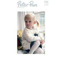 Girls Round Neck Cardigan in Peter Pan DK (P1000) Digital Version