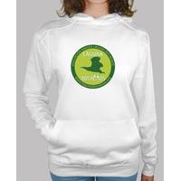 girl green sweatshirt logo