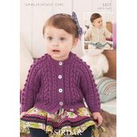 girls cardigans in sirdar snuggly dk 1477