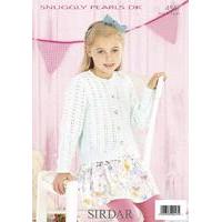 Girls Round Neck and Babies V Neck Cardigan in Sirdar Snuggly Pearls DK (4547)