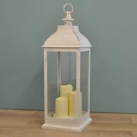 Giant Cream Battery Operated Candle Lantern by Smart Solar