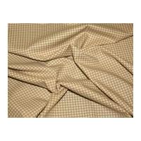 gingham cotton canvas dress fabric tan brown