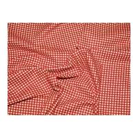 gingham cotton canvas dress fabric red