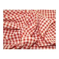 gingham check dress fabric red