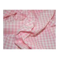 Gingham Check Dress Fabric Pale Pink