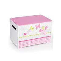 Girls Pink Patchwork Toy Box