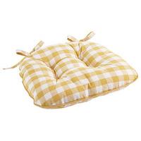 Gingham Button Effect Seat Pad