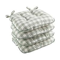 gingham button effect seat pads set of 4 save 8