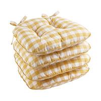 gingham button effect seat pads set of 4 save 8