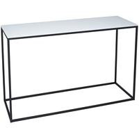 Gillmore Space Kensal White Console Table - with Black Base