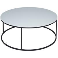 gillmore space kensal white coffee table with black base circular