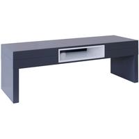 Gillmore Space Savoye Graphite Low Console Table - with White Accent
