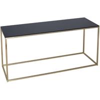 Gillmore Space Kensal Black TV Stand - with Brass Base