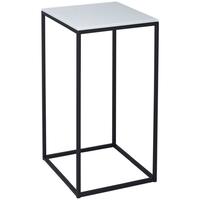 Gillmore Space Kensal White Lamp Stand - with Black Base Square