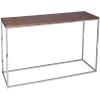 gillmore space kensal walnut console table with polished base